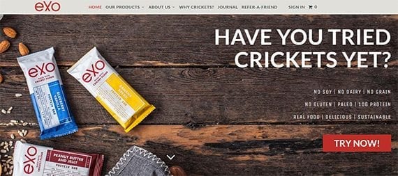 Exo sells cricket-based protein bars. Many potential buyers would likely do some investigating before purchasing, however.