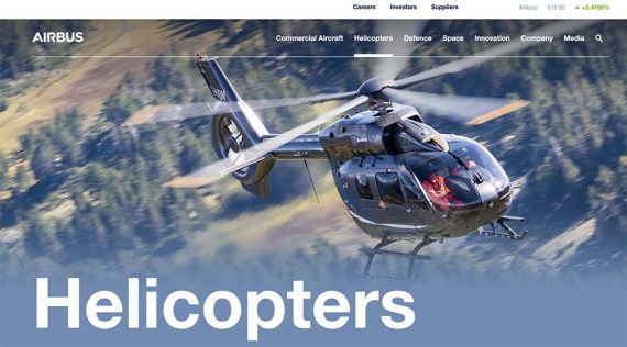 Home page of Airbus Helicopters
