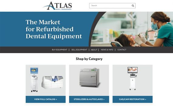 Home page of Atlas Resell Management