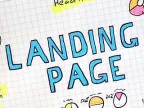 Illustration reading "Landing Page"