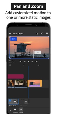 Mobile home page of Adobe Premiere Rush