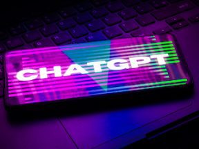 ChatGPT logo is displayed on a smartphone screen