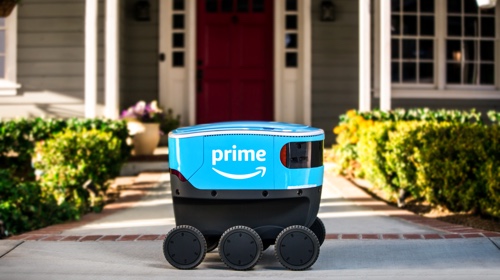 Photo of an Amazon Scout vehicle