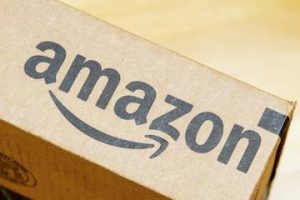 Amazon logo on a box