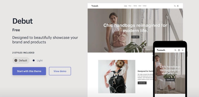 Shopify’s “Buy Online, Pickup Curbside” tutorial suggests using the Debut theme.
