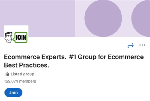 Home page of Ecommerce Experts LinkedIn group