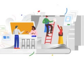 Illustration from Google Digital Garage of people learning