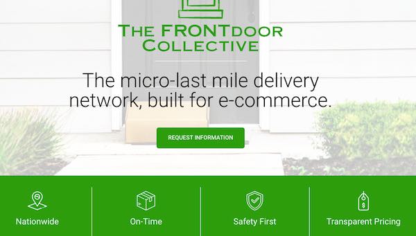 Screenshot from home page of Front Door Collective