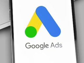 Google Ads' logo on a smartphone screen