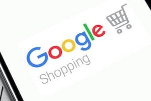 Image of Google Shopping log on a smartphone screen