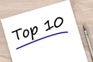Illustration with the words "Top 10"