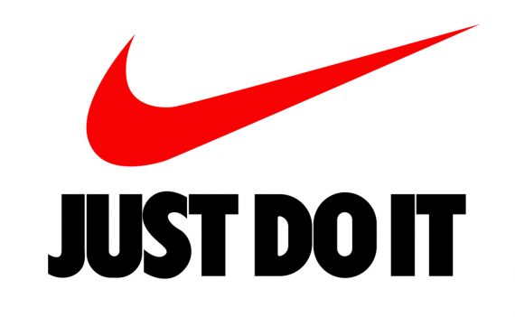 Screenshot of the Nike swoosh and "Just do it" tagline below it