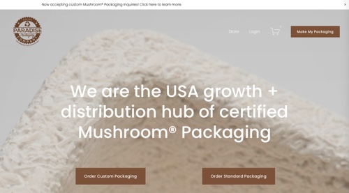 Home page of Paradise Packaging