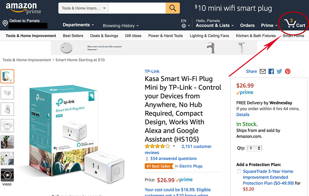 Amazon's Cart Icon - Persistent Shopping Cart