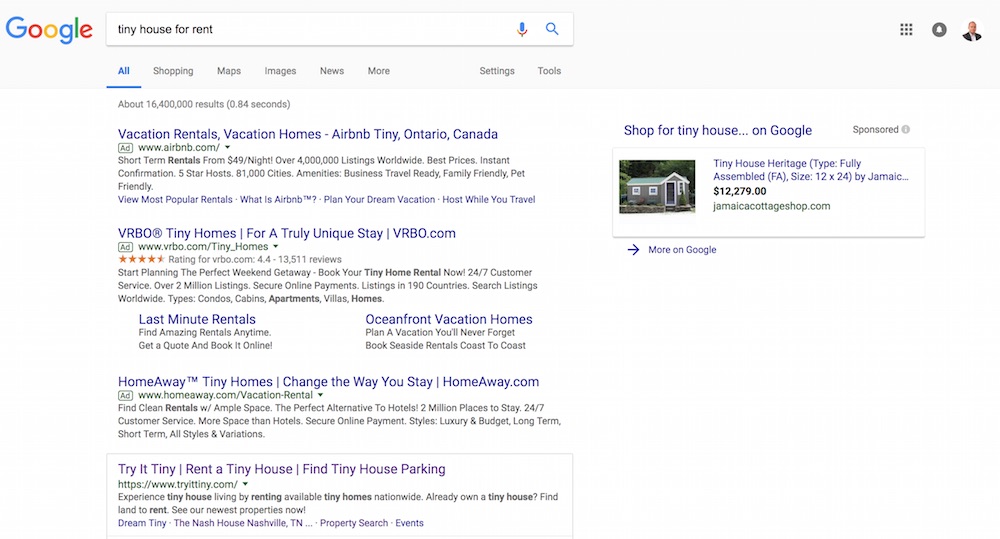 Searching on Google shows that there are already sites offering tiny houses for rent.