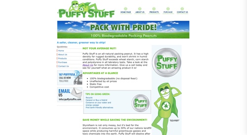 Home page of Puffy Stuff
