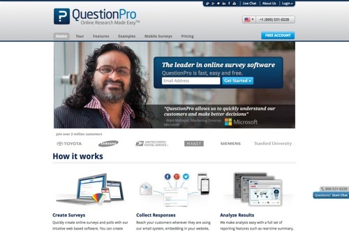 QuestionPro website