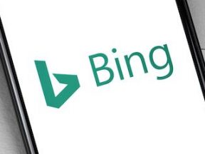 Bing logo on a smartphone screen