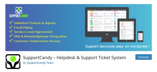 Home page of SupportCandy
