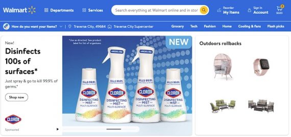 Screenshot of Walmart's U.S. marketplace