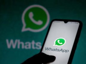 WhatsApp logo seen displayed on a smartphone.