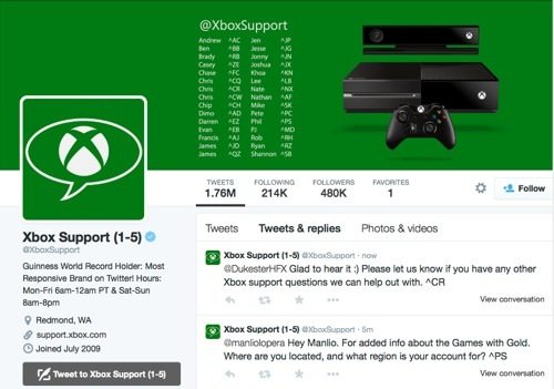 Xbox Support on Twitter